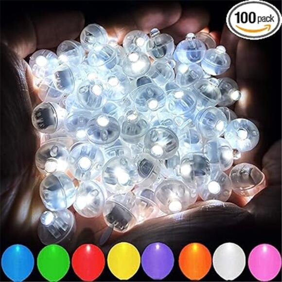 100pcs White LED Balloon Light,Tiny Light Mini Round Led Ball Lamp for Lantern - Picture 7 of 7